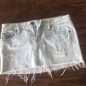Jean mini skirt